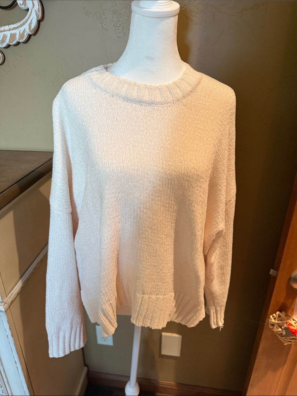 Wishlist Soft Cream Crewneck Sweater